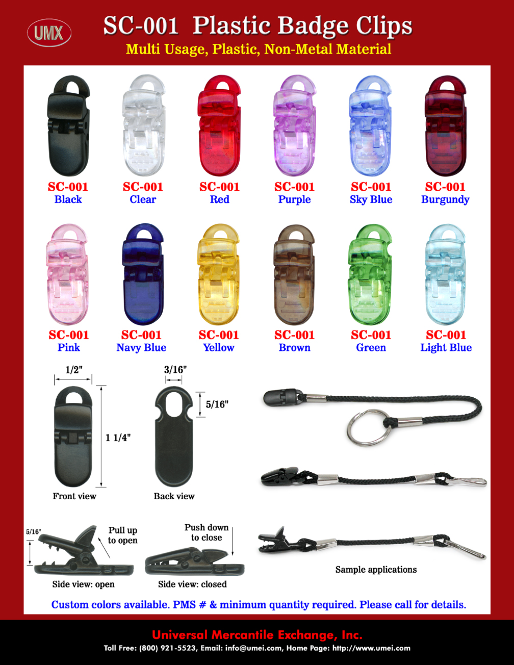 Plastic Clips For Name Badges, ID Cards, or Badge Holders