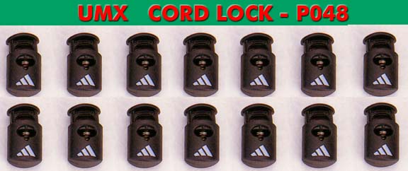 Cord Lock: Name Brand type of cord lock with the option of imprint your logo to
promote your company images - P048