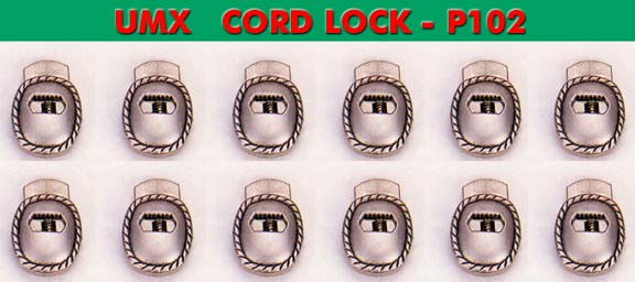 Cord Lock: Turtle shell Shape Cord Lock with Silver, Gold Color - P102