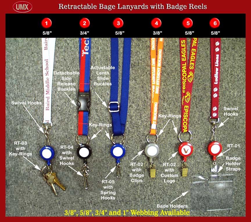 A1 Custom Logo Retractable Lanyards with Retractable Reels for Name Badge Holders
or ID Card Readers