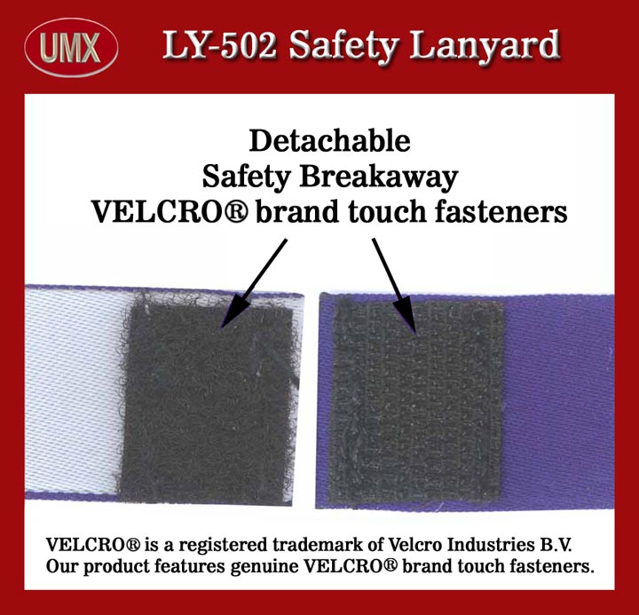 Velcro Tape Fastener: Safety Velcro, Breakaway Velcro, Detachable Velcro for safety
lanyard