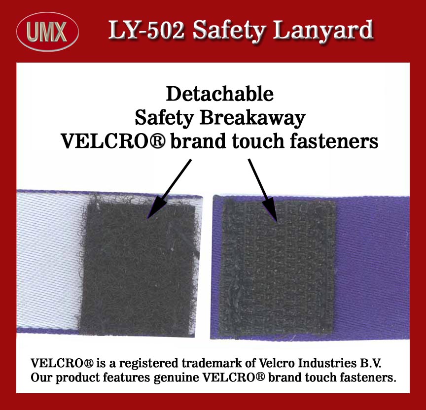 Velcro Fastener: Safety Velcro, Breakaway Velcro, Detachable Velcro Tape for safety lanyard