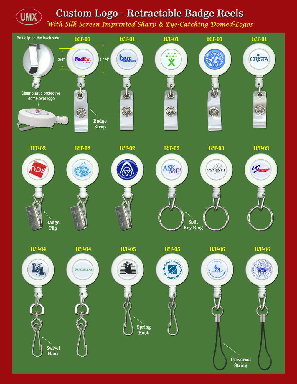 Custom Made Retractable Badges For A Variety of Custom Functions.