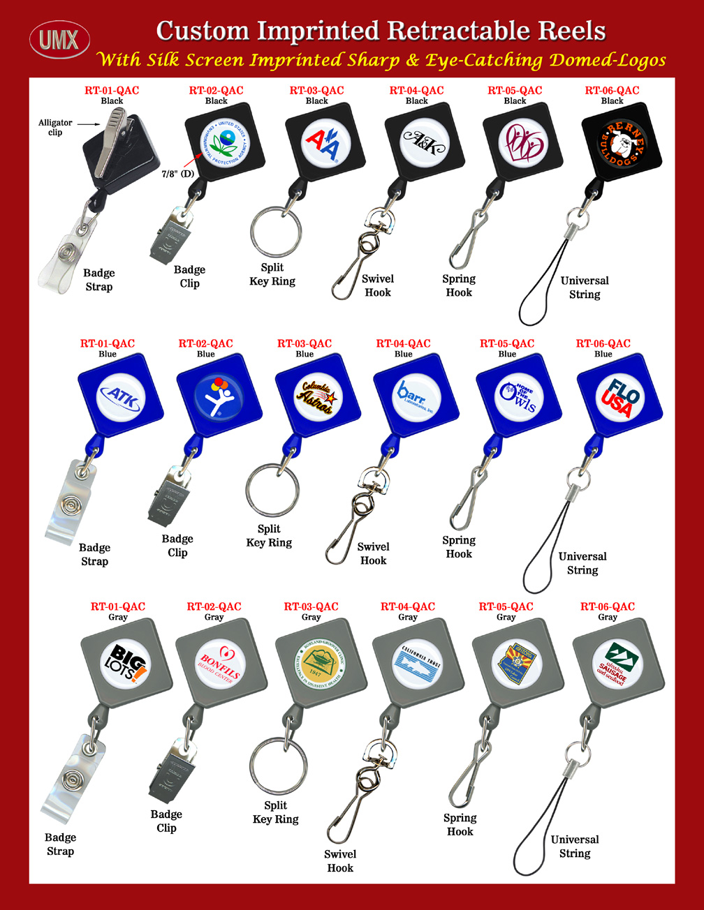 Unique Designed Customized Retractable ID Holders With Customized Themes and Imprints. 
