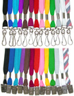 Flat cotton lanyards: economic blank lanyards with black, white, green, red and royal blue color flat tube shoe string straps available.