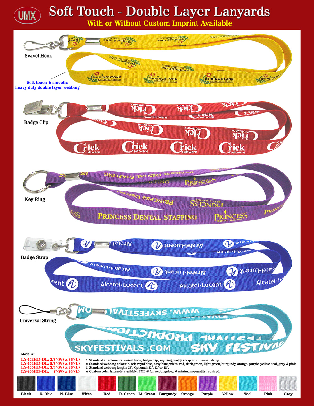 Soft-Touch, Double-Layer and Comfort To Wear Custom Lanyards