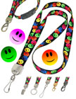 Happy Face Lanyards: Smiling Face Lanyards, Laughing, Smiley Faces and Funny Smile Face Printed Lanyards.