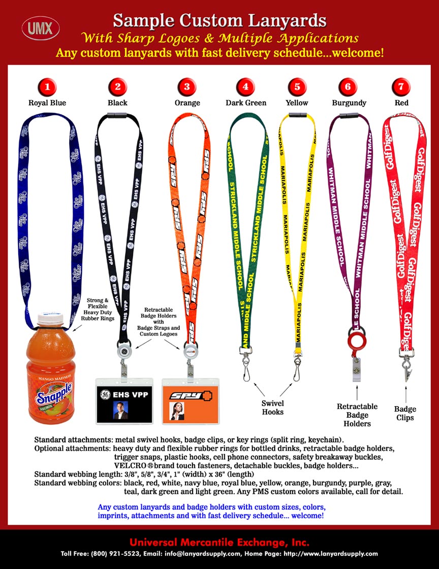 Custom Logo Lanyards With a wide range color webbing