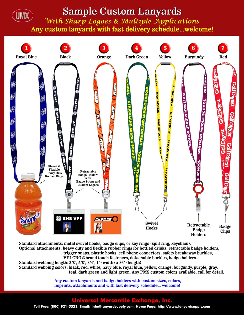 High-Quality and Heavy-Duty Lanyards with option of Safety Break away