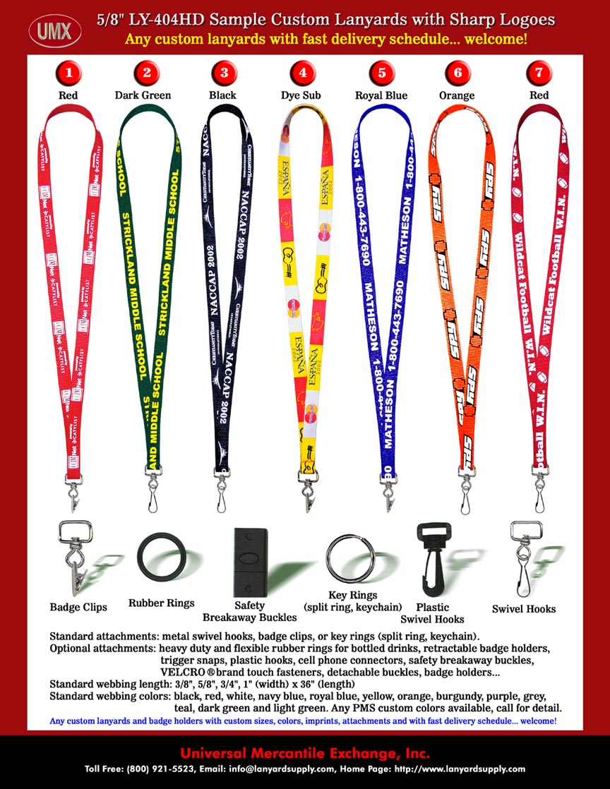 High-Quality and Heavy-Duty Lanyards with option of Safety Breakaway Protection