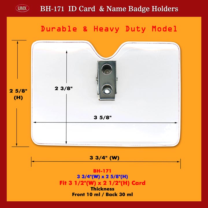 Credit Card Size ID Badge Holders Supply